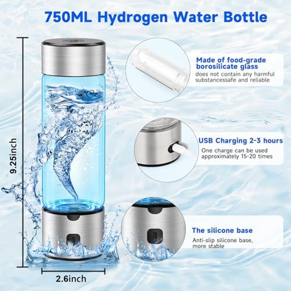 Hydrogen Premium Water Bottle – Side View