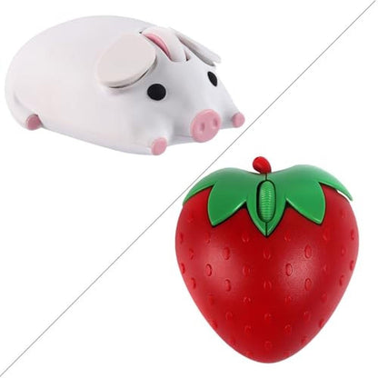 Cute Pig Design Bluetooth Wireless Mouse – Front View