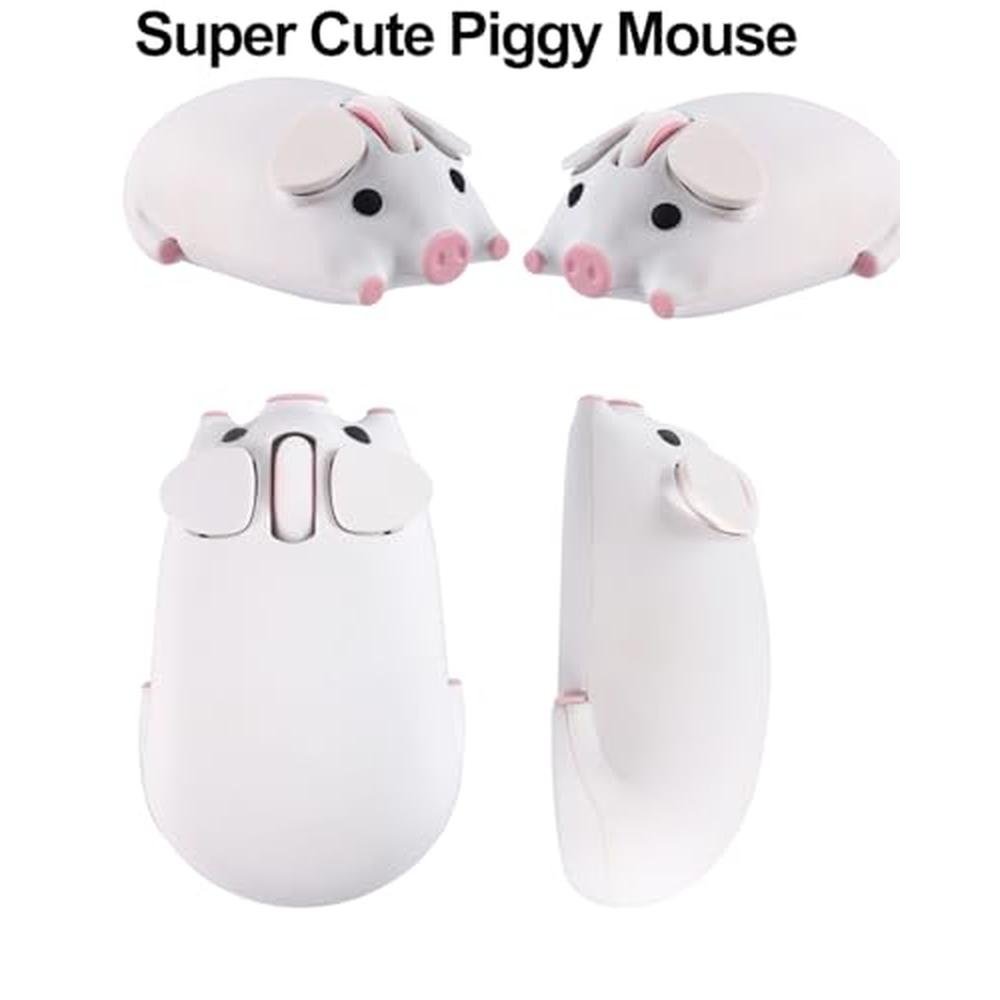 Cute Pig Design Bluetooth Wireless Mouse – Close-up Detail
