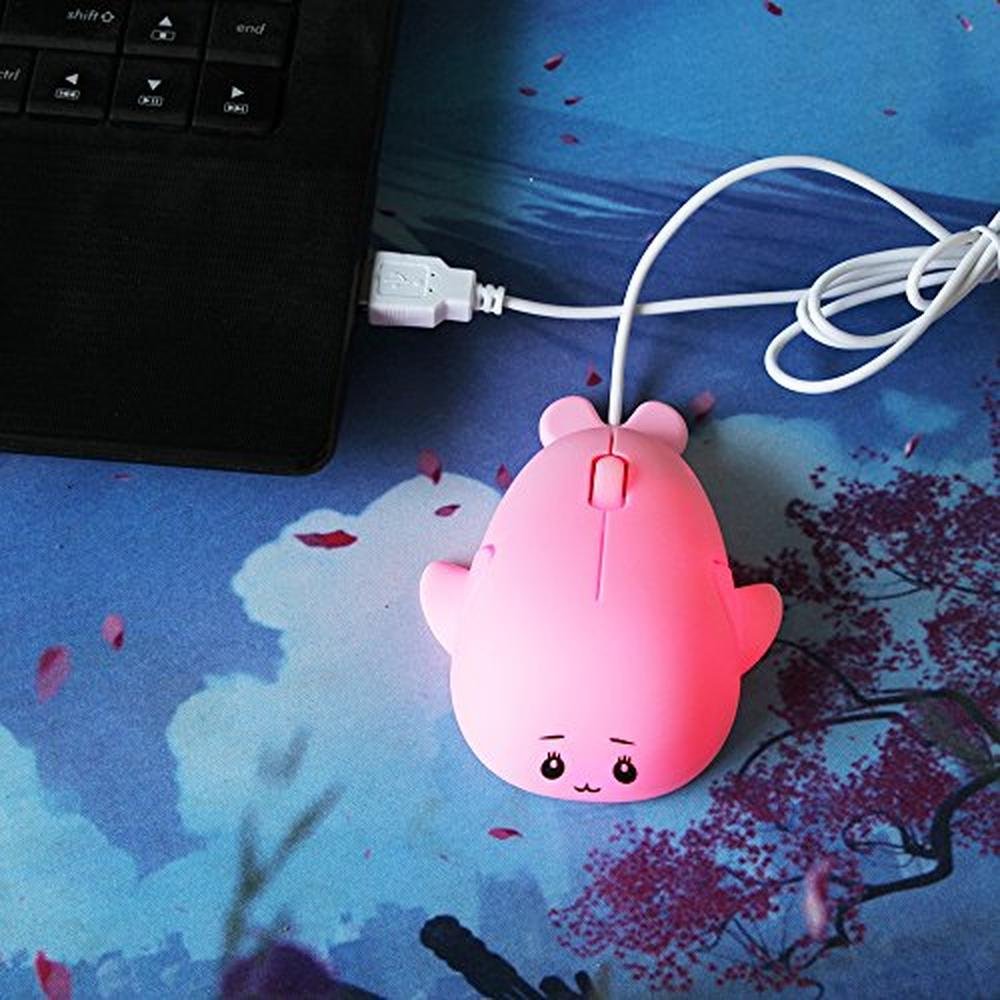 High-End Cute Animal Baby Dolphin Shape USB Wired Mice – Close-up Detail