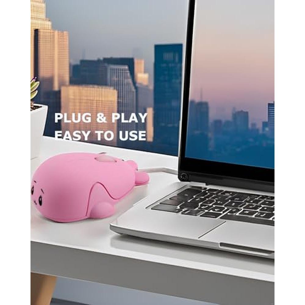 High-End Cute Animal Baby Dolphin Shape USB Wired Mice – In Use