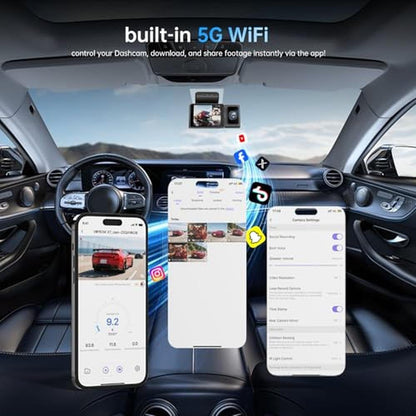 Dash Camera: 3-Channel 4K Dash Cam with 5GHz WiFi – In Use