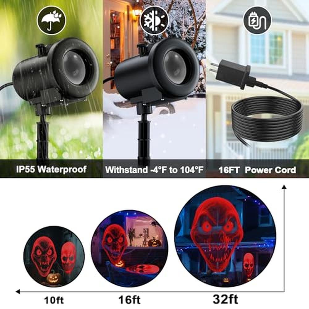 Halloween Christmas Projector – Close-up Detail