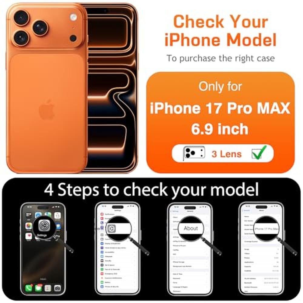 iPhone Case: LOHASIC Leather Case for iPhone 17 Pro Max – Side View