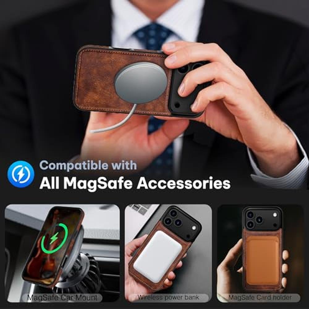 iPhone Case: LOHASIC Leather Case for iPhone 17 Pro Max – Close-up Detail