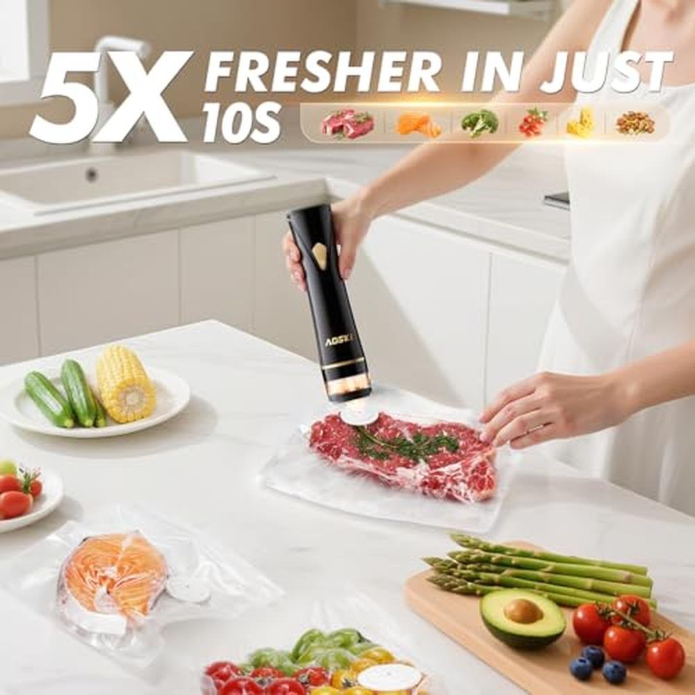Vacuum Sealer: Compact Food Sealer Machine – Side View