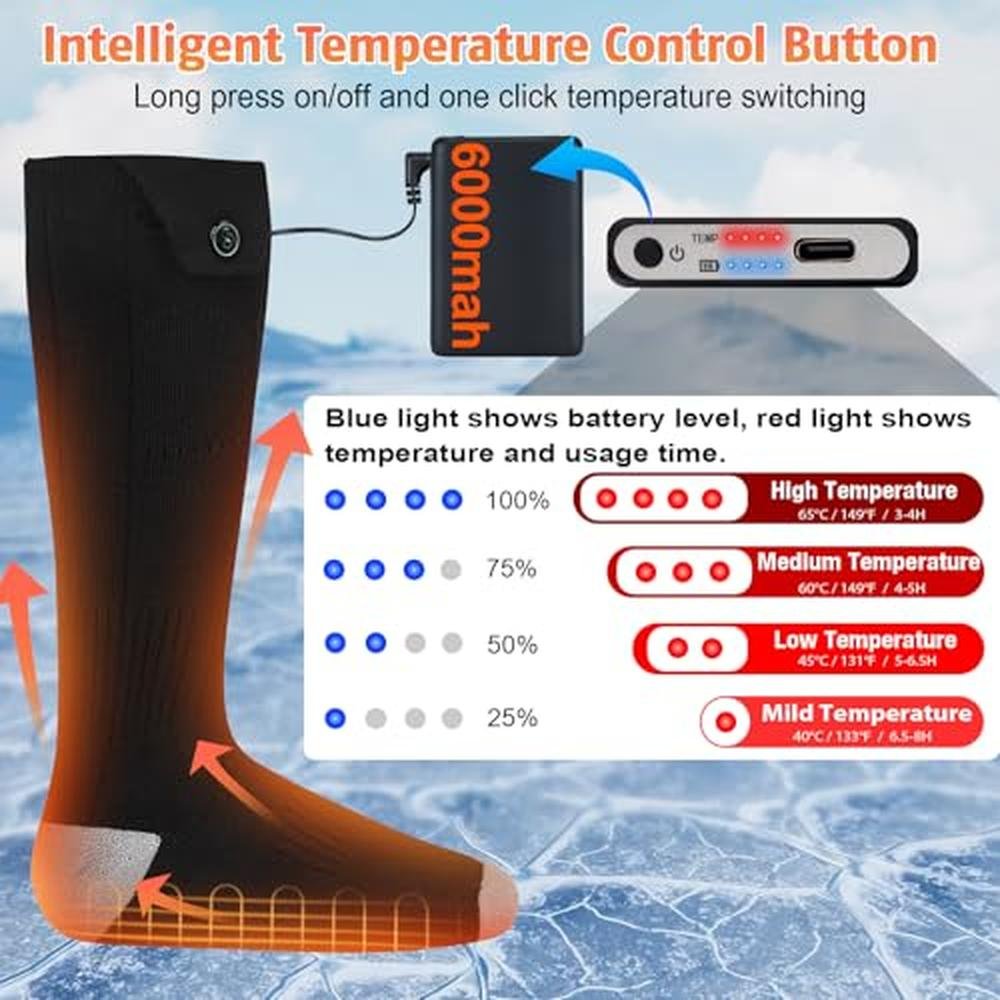Premium Heated Socks for Men and Women – In Use