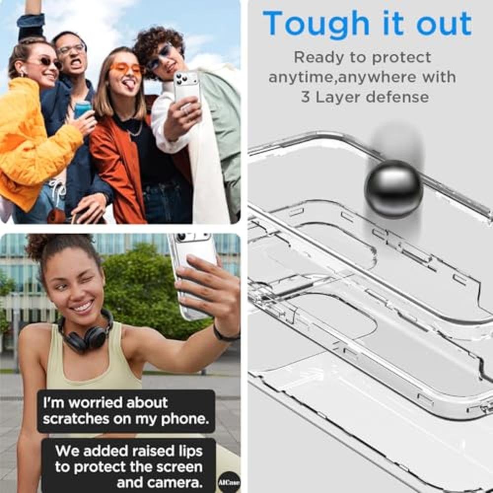 AICase iPhone 17 Pro Max Clear Case – Side View