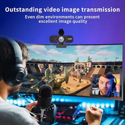 1080p HD Webcam with Microphone – Side View