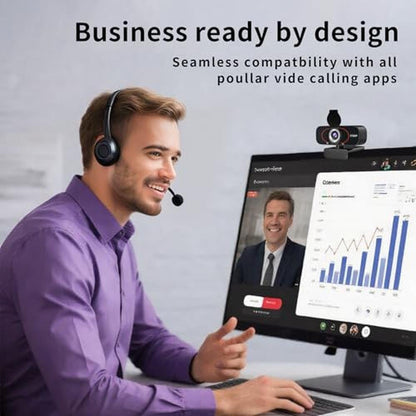1080p HD Webcam with Microphone – In Use