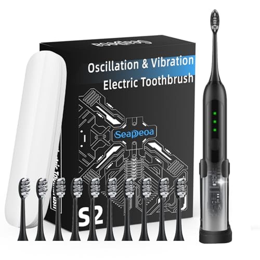 Premium Oral Care: Seapeoa Adult Sonic Electric Toothbrush – Front View