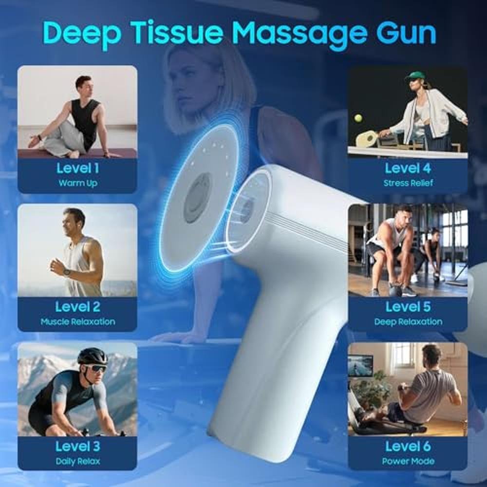 Massage Gun: Powerful Deep Tissue Massager Handheld Mini – Side View
