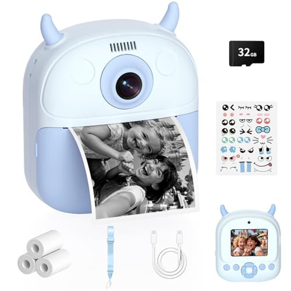 Camera Kids: KIDAGINS Instant Print Camera – Front View