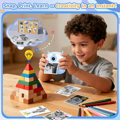 Camera Kids: KIDAGINS Instant Print Camera – Side View