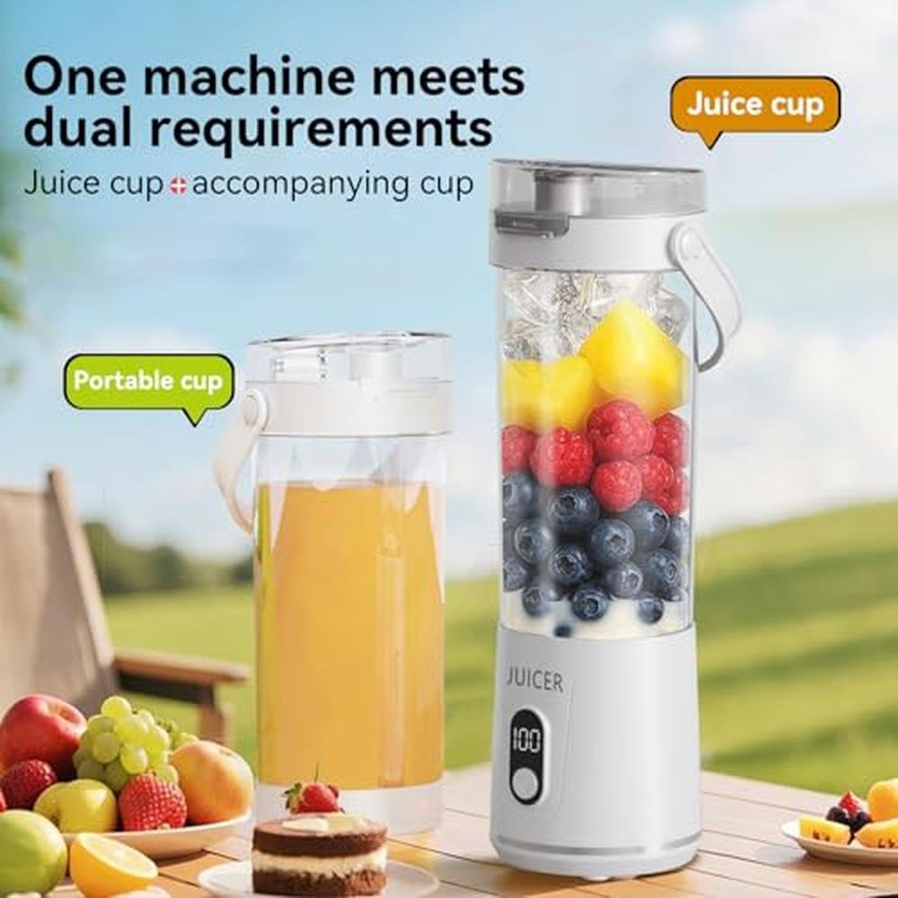 Portable Blender: Premium 600ML Mini Electric USB Juicer – In Use