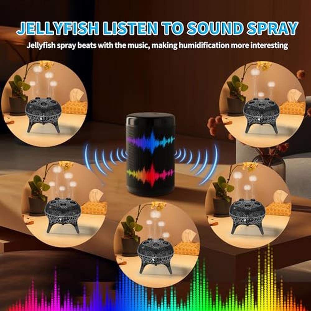High-End Aroma Diffuser: BOHOFAM Jellyfish Essential Oil – Side View