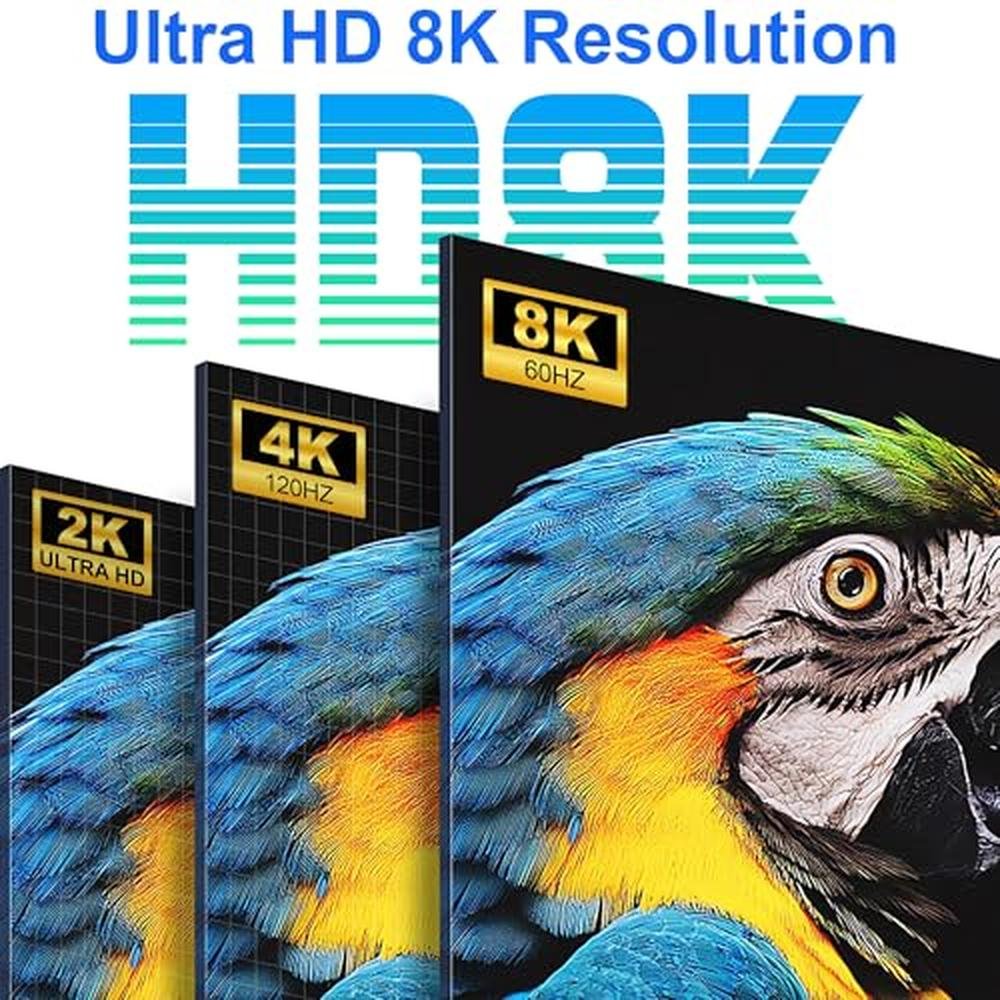 8K@60Hz HDMI KVM Switch: Dual Monitor Support for 2 – In Use