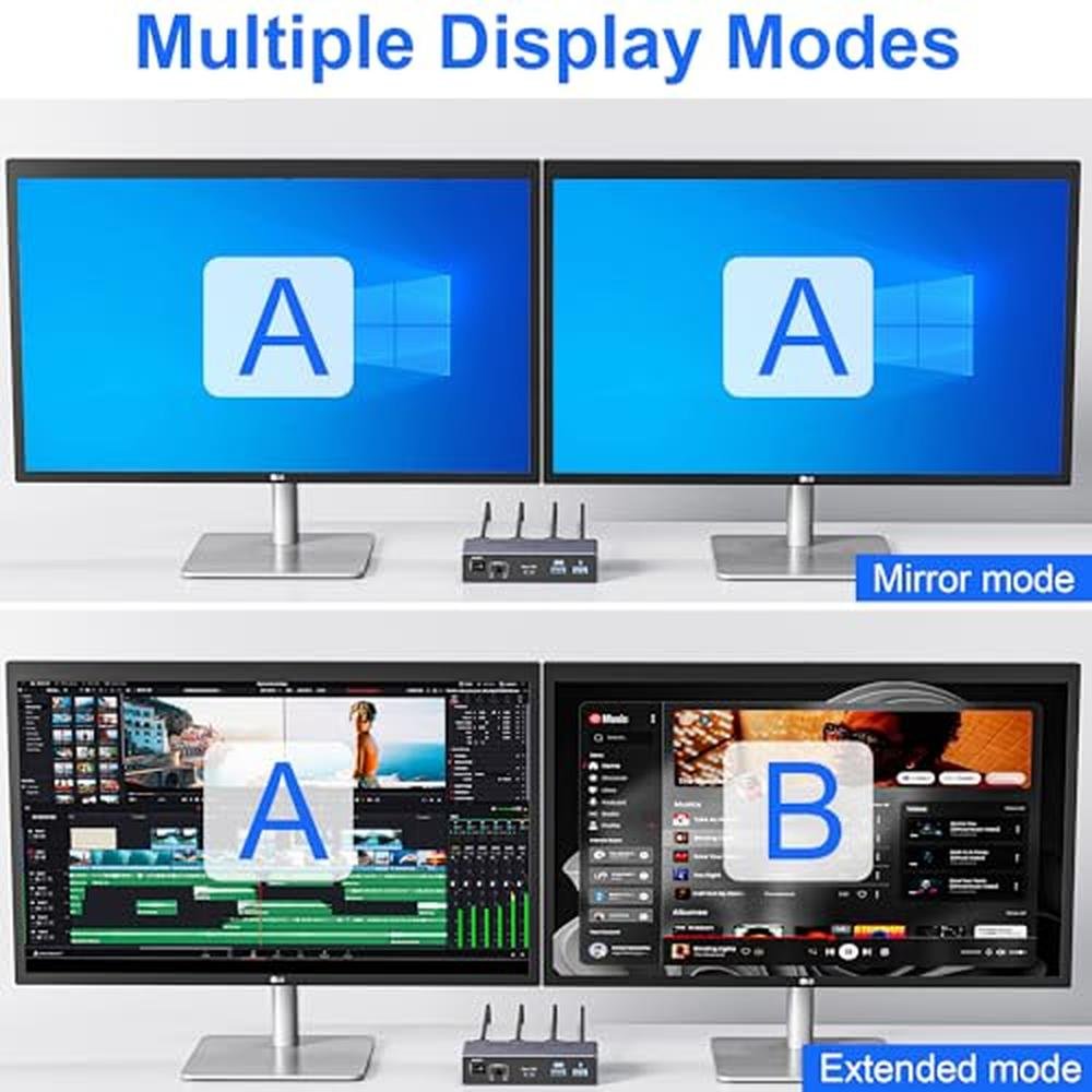 8K@60Hz HDMI KVM Switch: Dual Monitor Support for 2 – Packaging