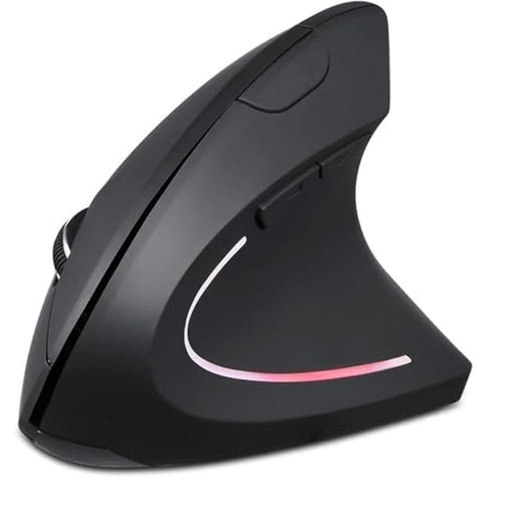 Wireless Mouse Ergonomic Vertical Mice Ergo LED Light High – Side View
