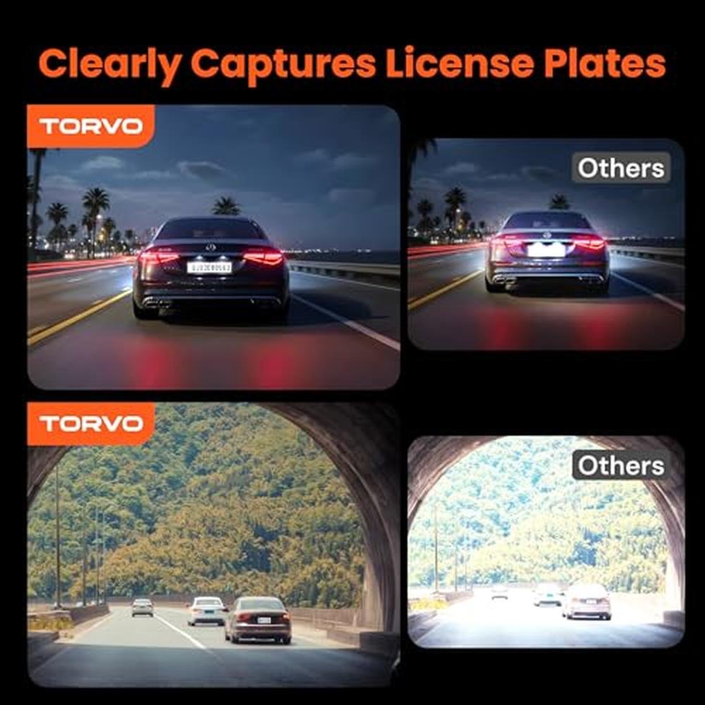 TORVO 4K Dash Cam: Front and Rear Camera System with 64GB – Packaging