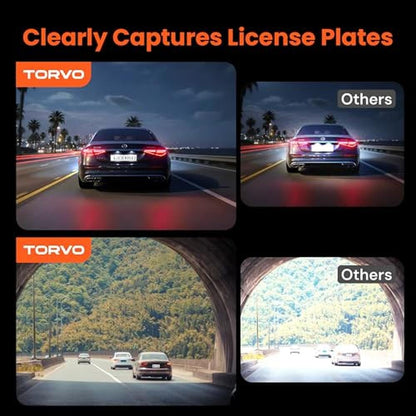 TORVO 4K Dash Cam: Front and Rear Camera System with 64GB – Packaging