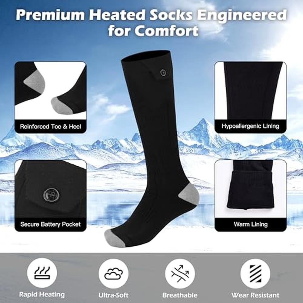 Premium Heated Socks for Men and Women – In Use