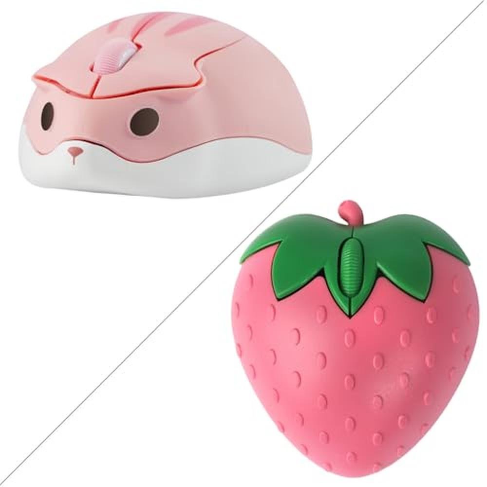 Premium Wireless Mouse: Cute Hamster Shape – Front View
