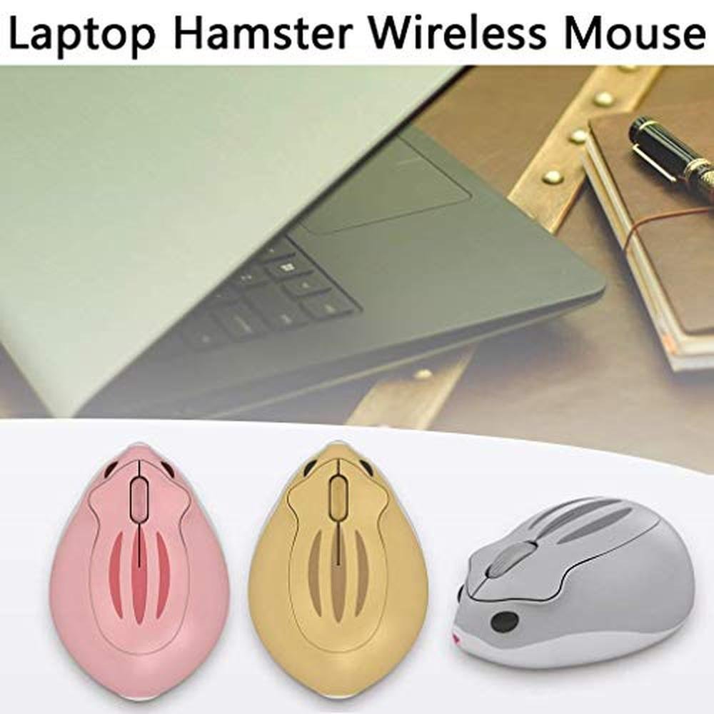 Premium Wireless Mouse: Cute Hamster Shape – Close-up Detail