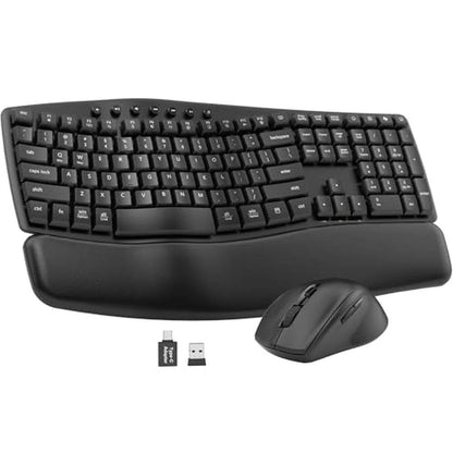 Quiet Keyboard: SABLUTE Ergonomic Wireless Keyboard and – Front View