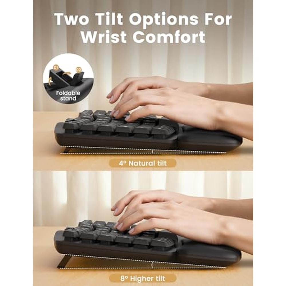 Quiet Keyboard: SABLUTE Ergonomic Wireless Keyboard and – In Use