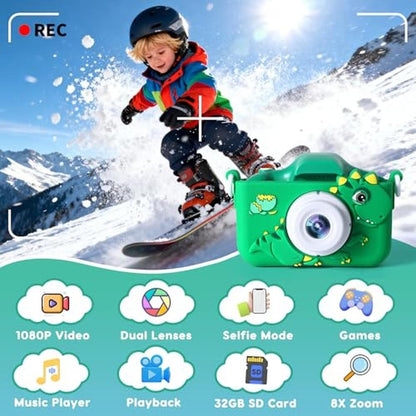 Premium Kids Camera Toys for 3-12 Year Old Boys and Girls – Side View