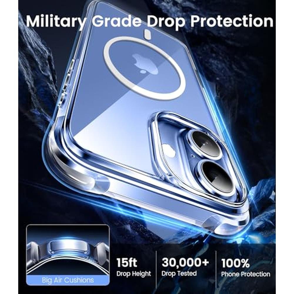 Mkeke Phone Case: Mkeke Magnetic Clear Case for Phone 17 – Close-up Detail