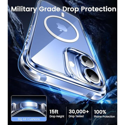 Mkeke Phone Case: Mkeke Magnetic Clear Case for Phone 17 – Close-up Detail