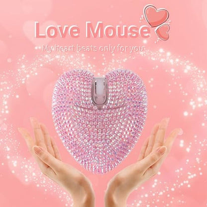 Elec Space Stylish Heart-Shaped Wireless Bluetooth Mouse – Side View