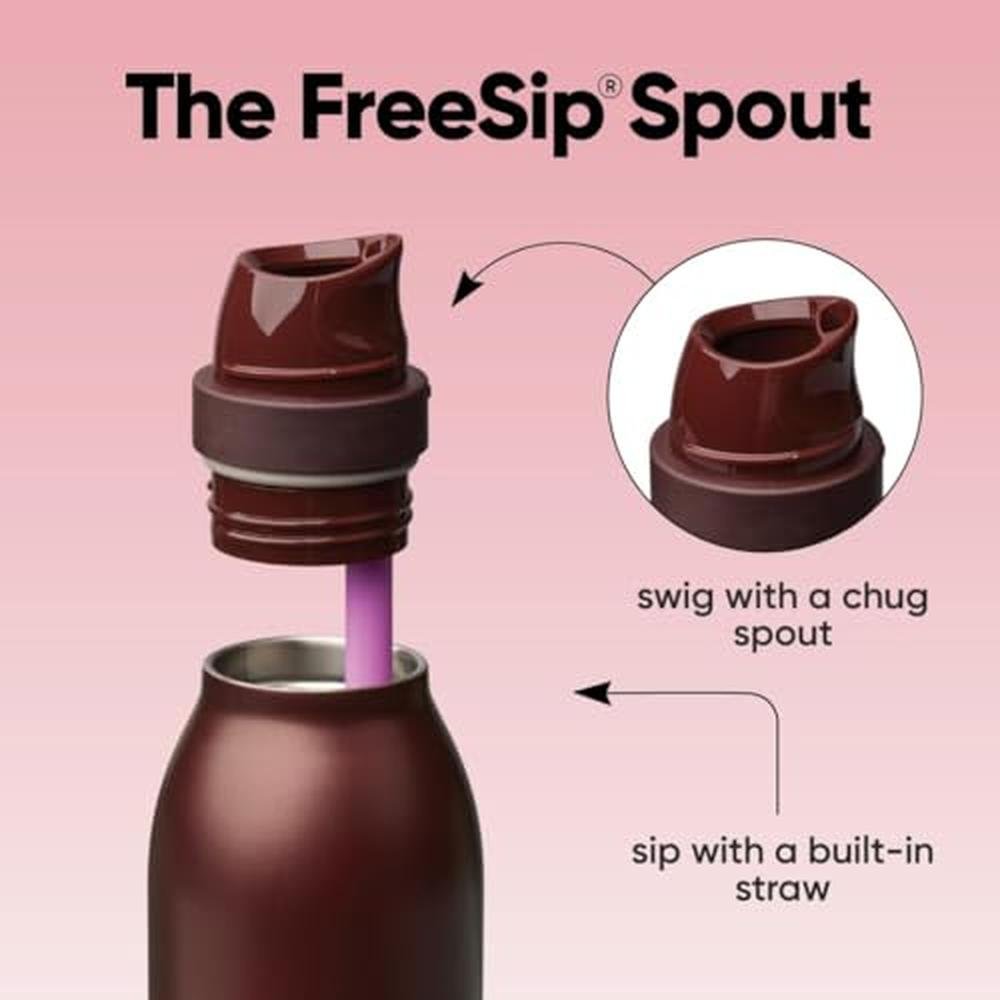 Owala FreeSip Twist: Insulated Stainless Steel Water Bottle – Side View