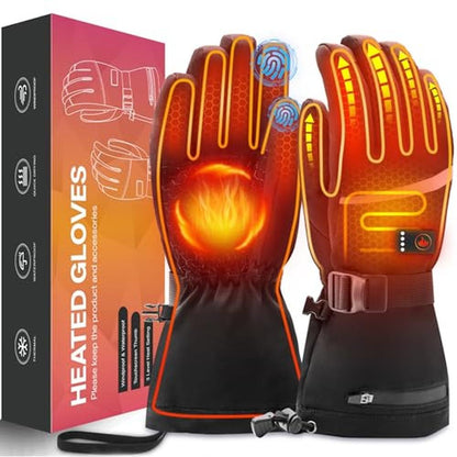 Heated Gloves: Rechargeable Hand Warmer Gloves with – Front View