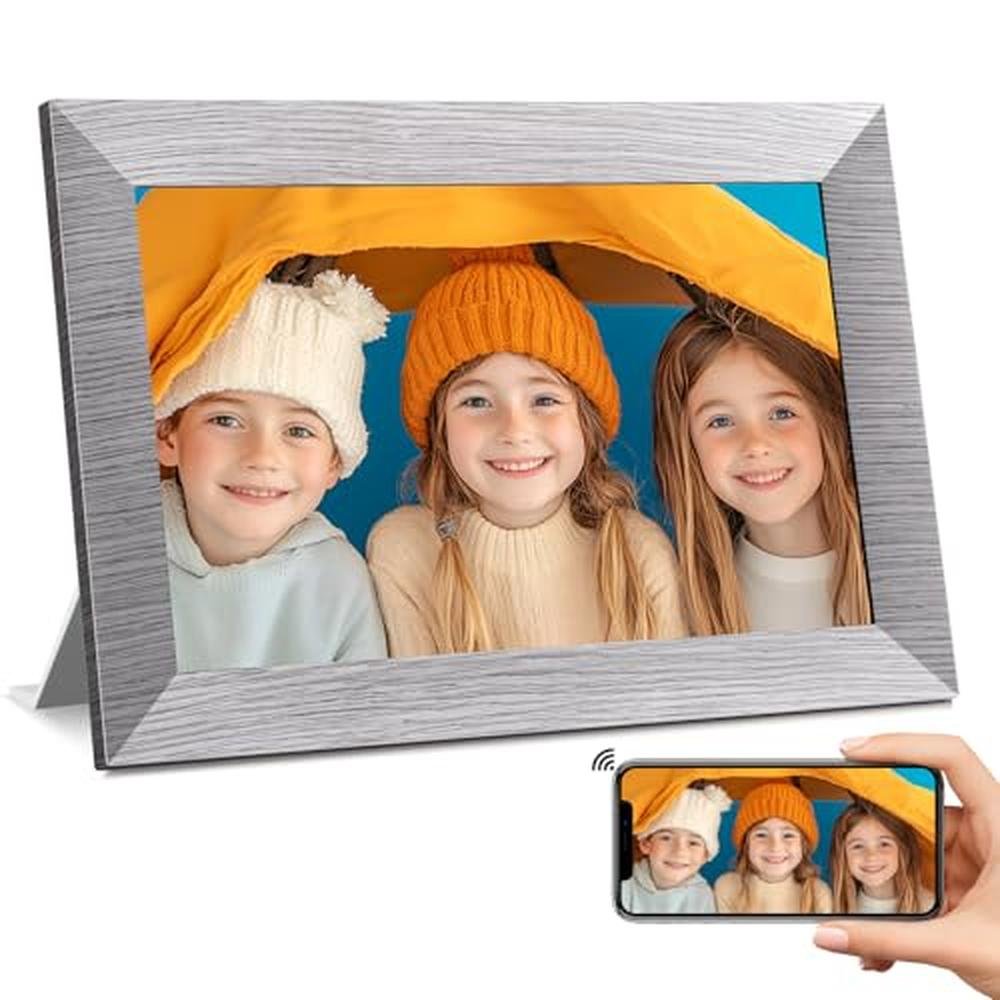 Digital Frame: BWJBSW 10.1 Inch 32GB WiFi Digital Photo – Front View