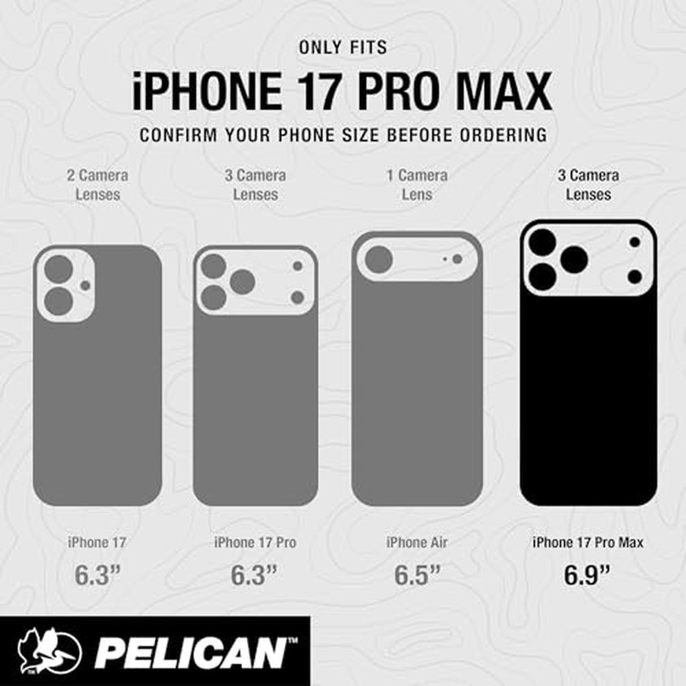 iPhone Case: Pelican Protector iPhone 17 Pro Max Rugged – Side View