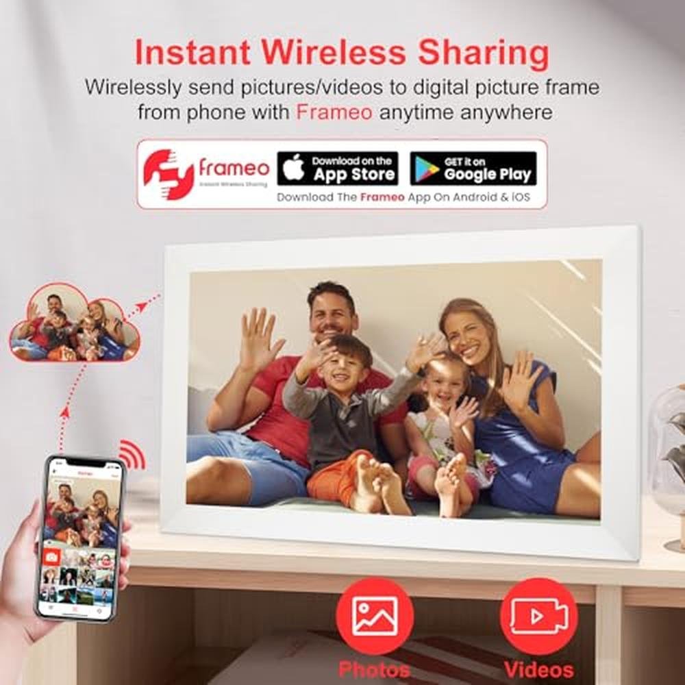 Digital Frame: Frameo 15.6 Inch WiFi Digital Picture Frame – Side View