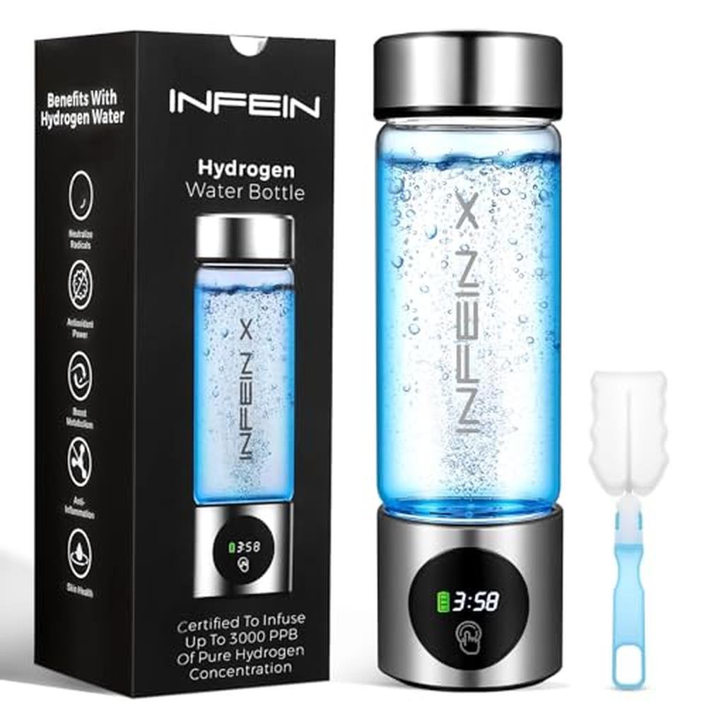 Hydrogen Water Bottle: Portable Hydrogen Water Ionizer – Front View