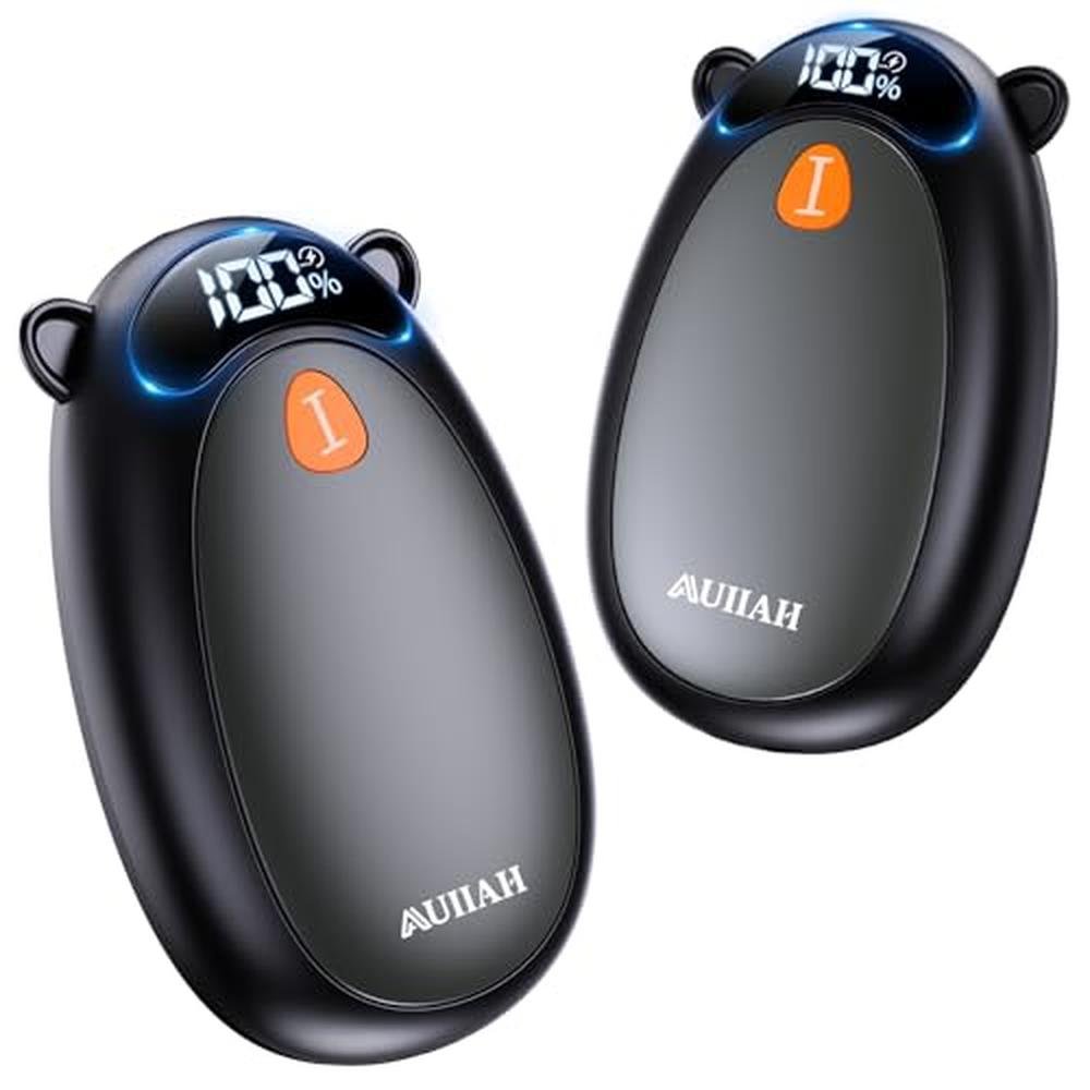 Hand Warmers: AUIIAH Rechargeable with LED Display Magnetic – Front View