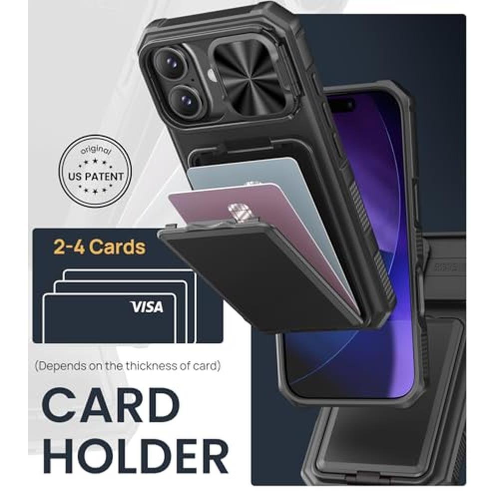 iPhone Case: SSLOTSCASE for iPhone 17 with Card Holder – Close-up Detail