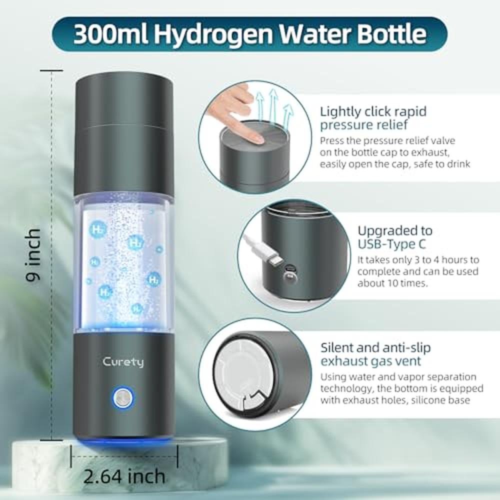 Hydrogen Water: Curety Hydrogen Water Bottle 4000PPB – In Use