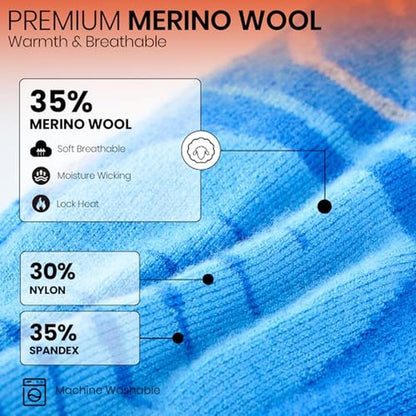 Premium Heated Ski Socks: SURGOAL Merino Wool 15H Runtime – Close-up Detail