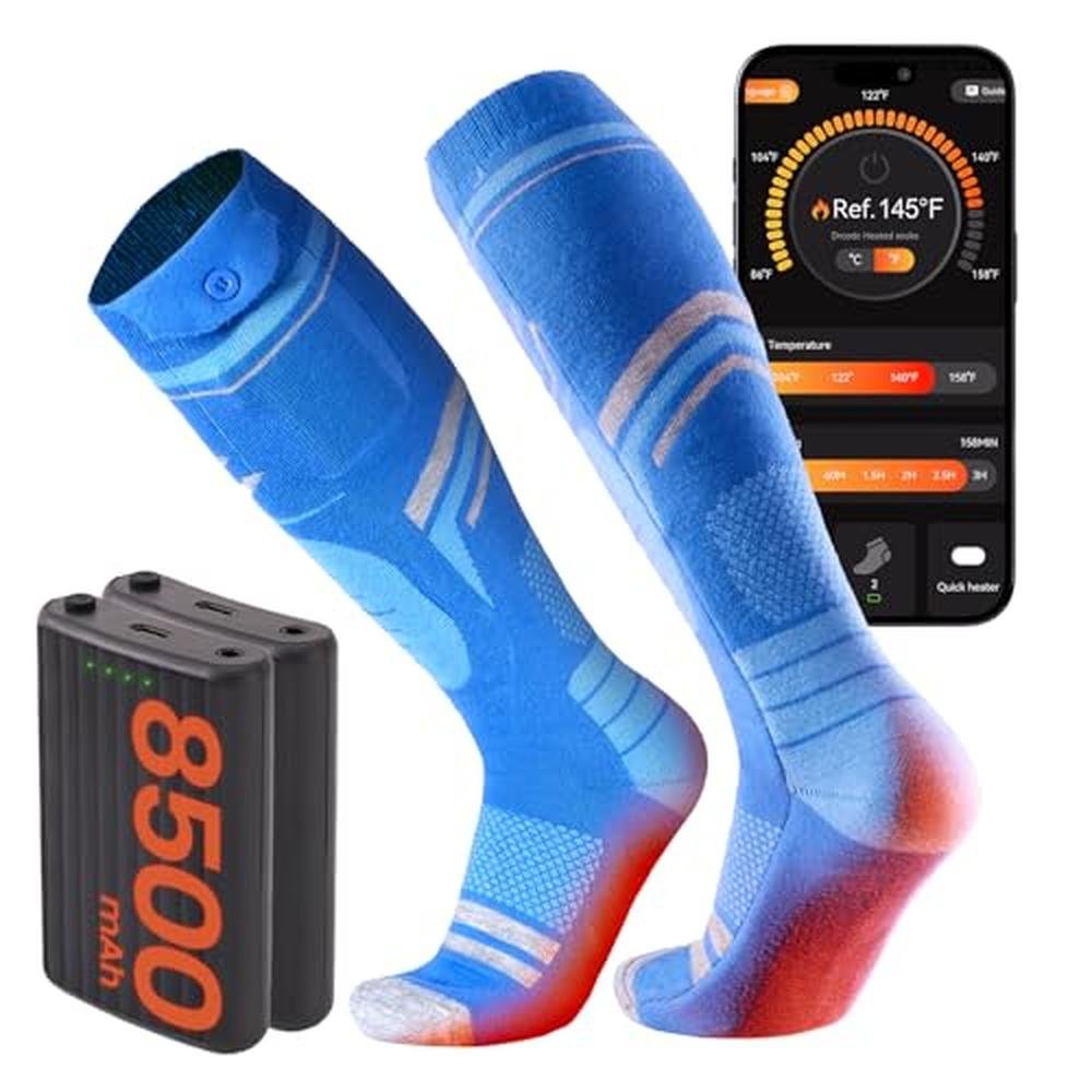 Premium Merino Wool Heated Socks – Front View