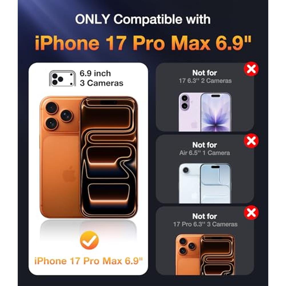 Diaclara Magnetic: iPhone 17 Pro Max Case Full Body Bumper – Side View