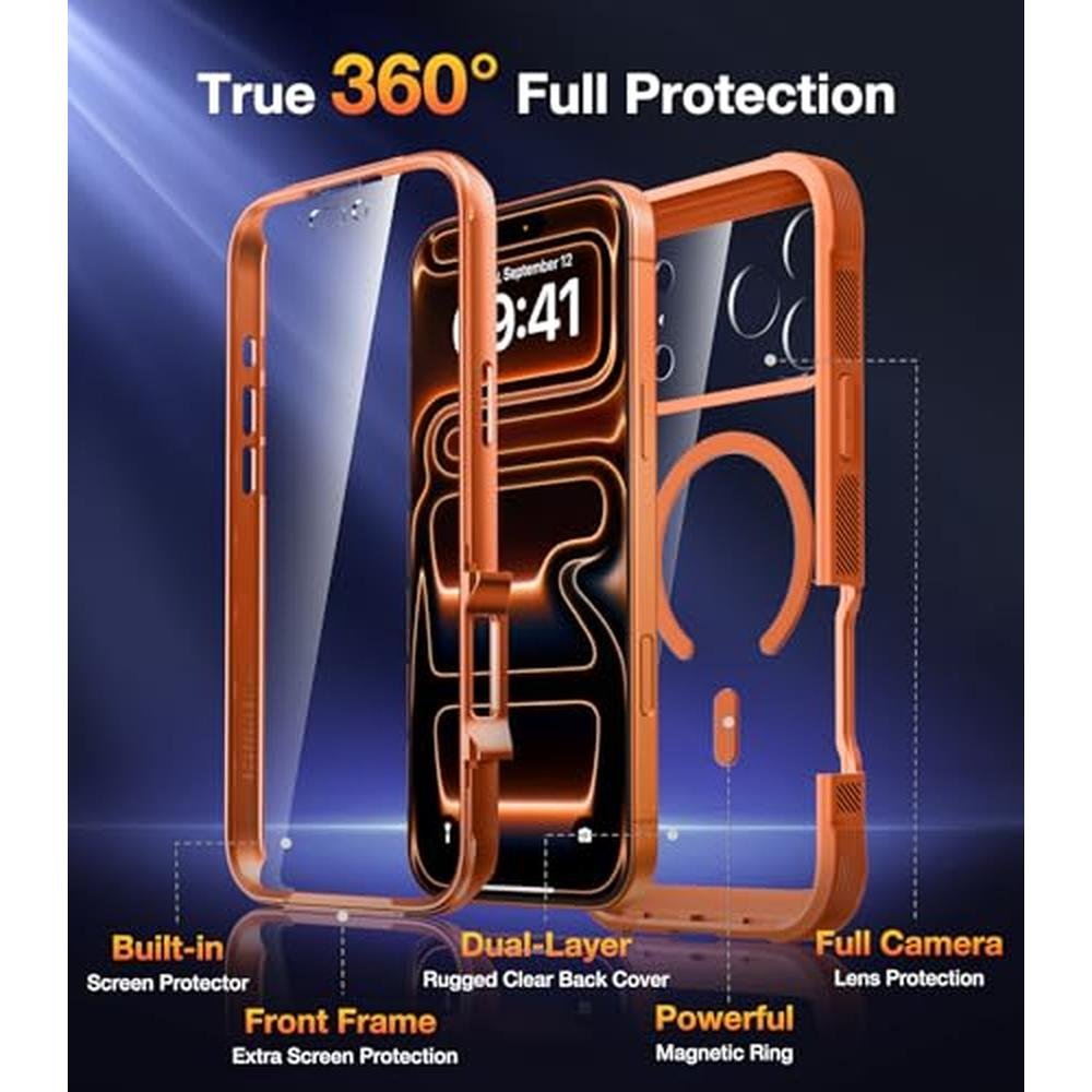 Diaclara Magnetic: iPhone 17 Pro Max Case Full Body Bumper – Close-up Detail