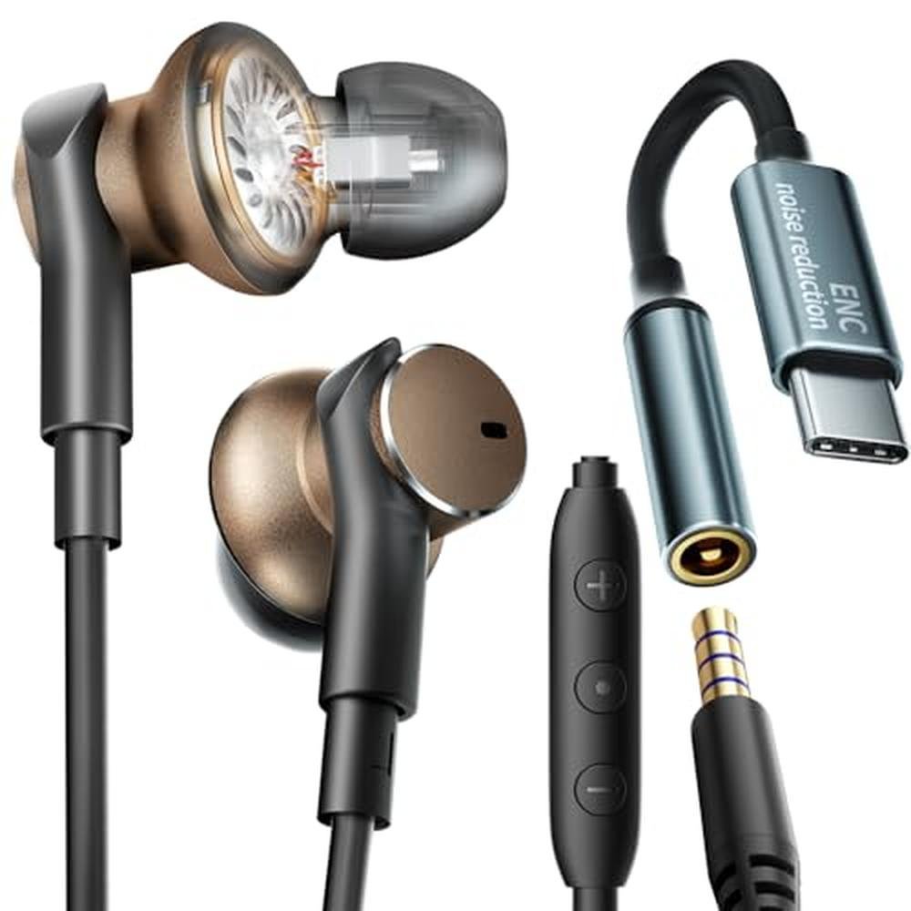 Wired Noise Cancelling Headphones – Front View