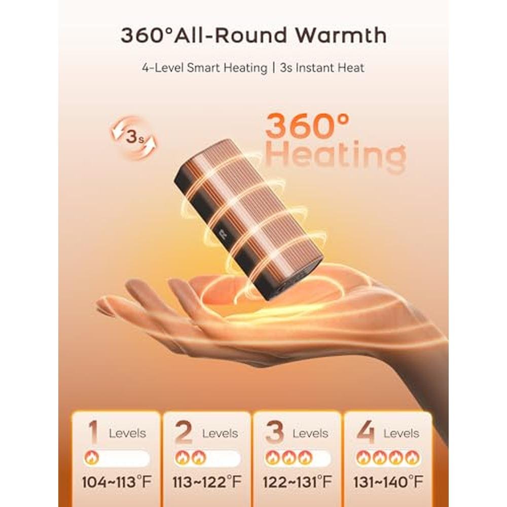 Hand Rorry: RORRY Rechargeable Hand Warmers 10000mAh 360 – Side View