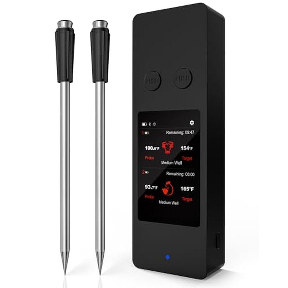 Bluetooth Thermometer: Premium Wireless Meat Thermometer – Front View
